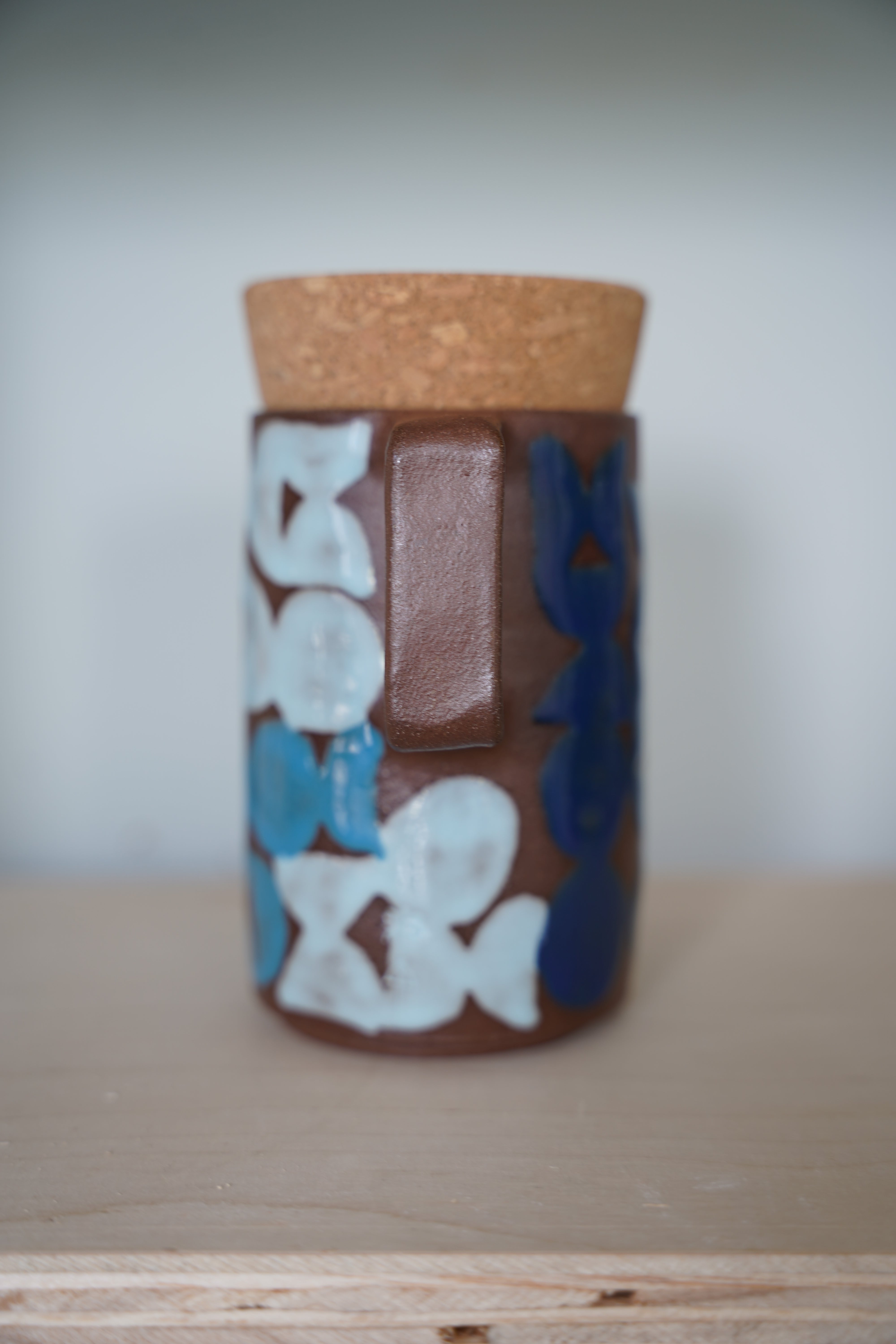 Multi Blue Bauhaus | Travel Mug