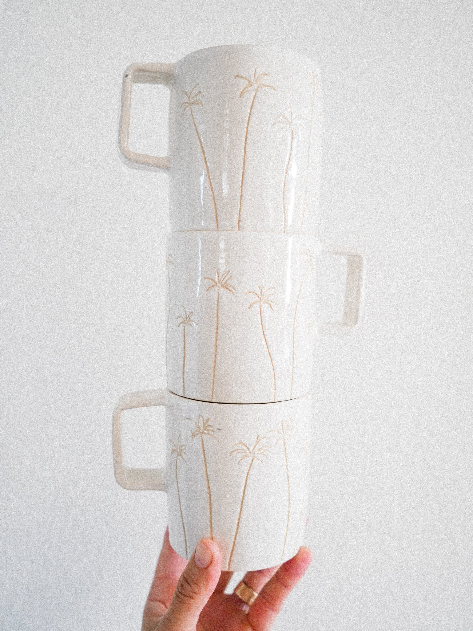 White Palm Mug