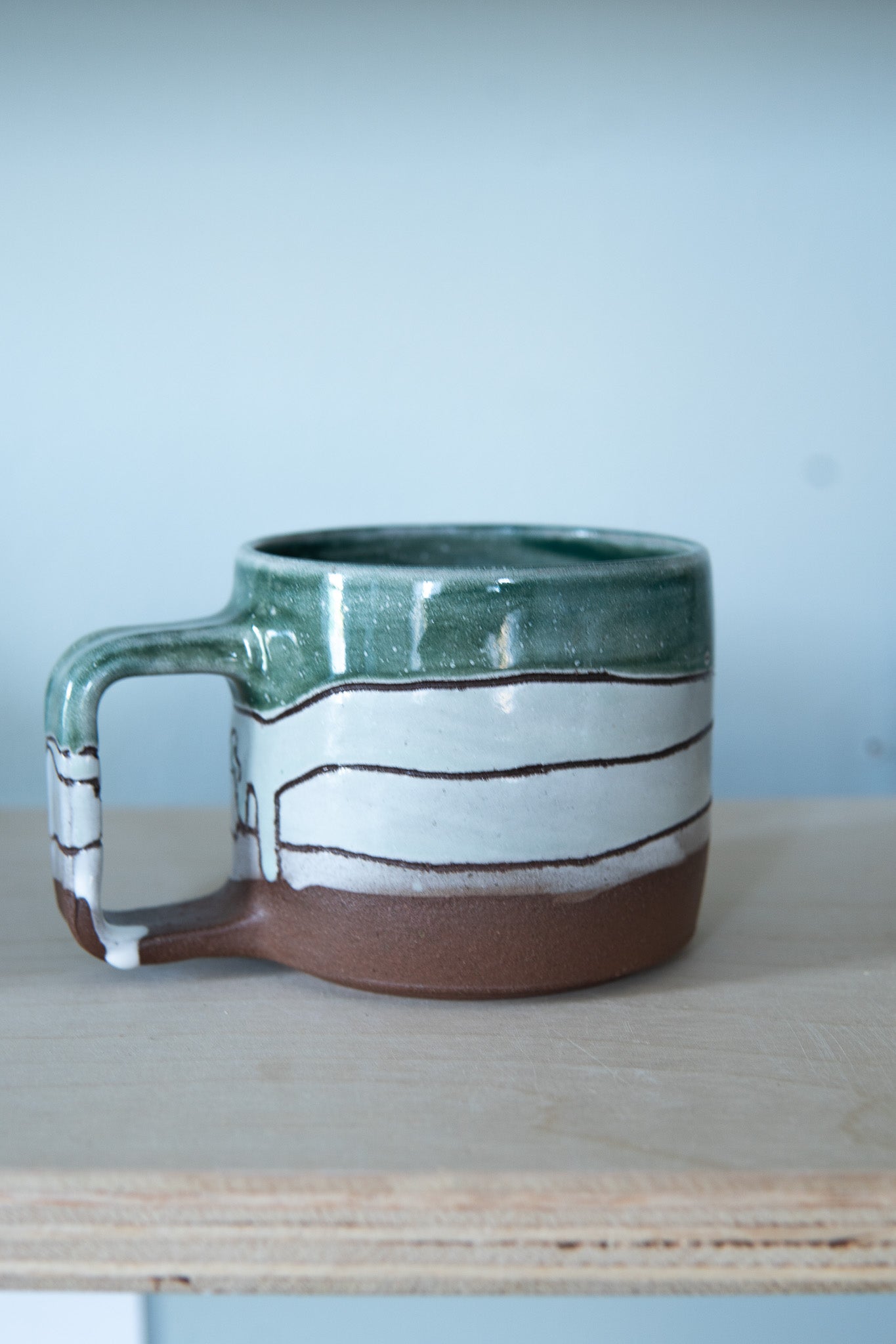 blue scale mug