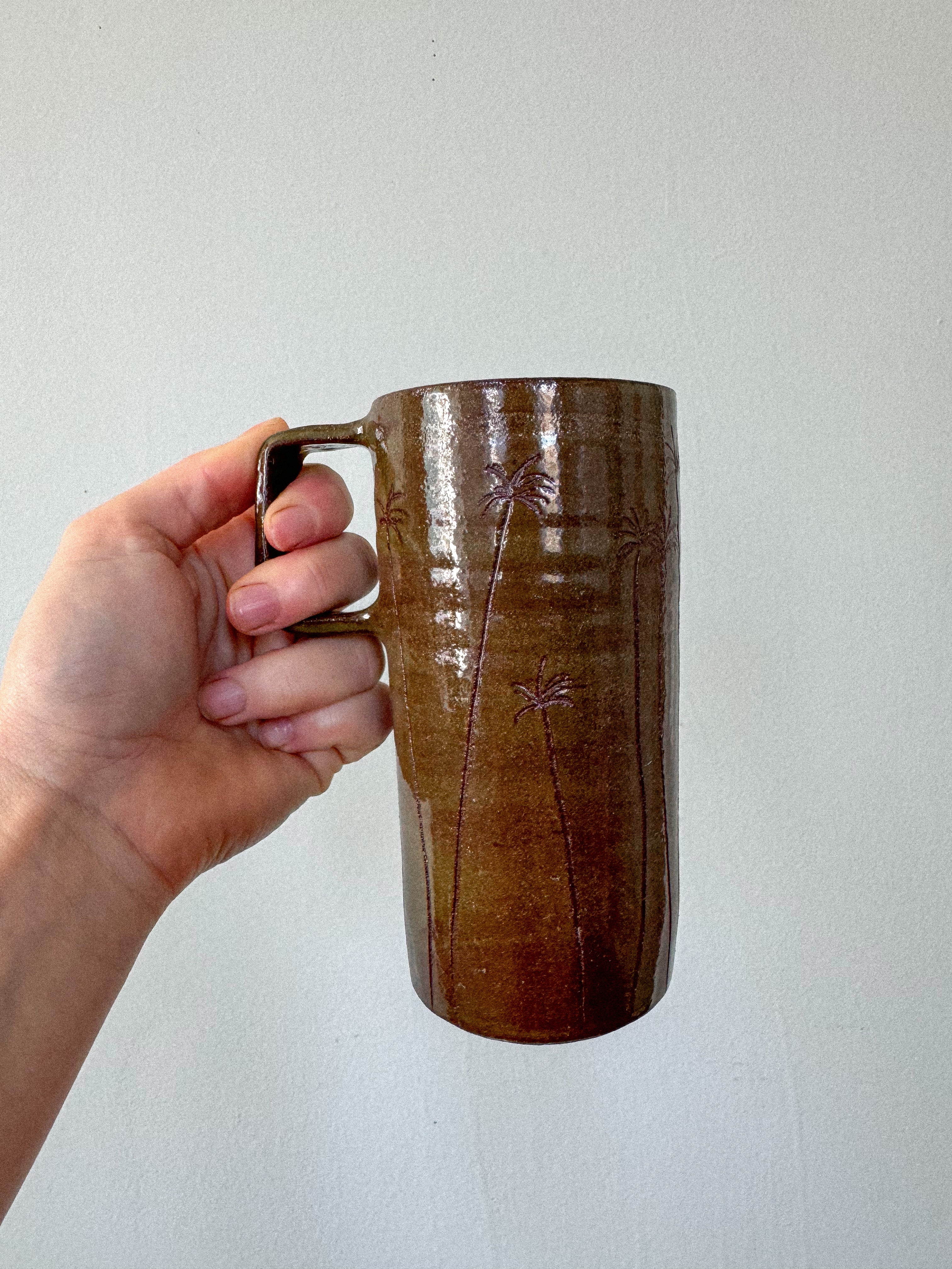 Green Palm Oversized Mug | Seconds Sale