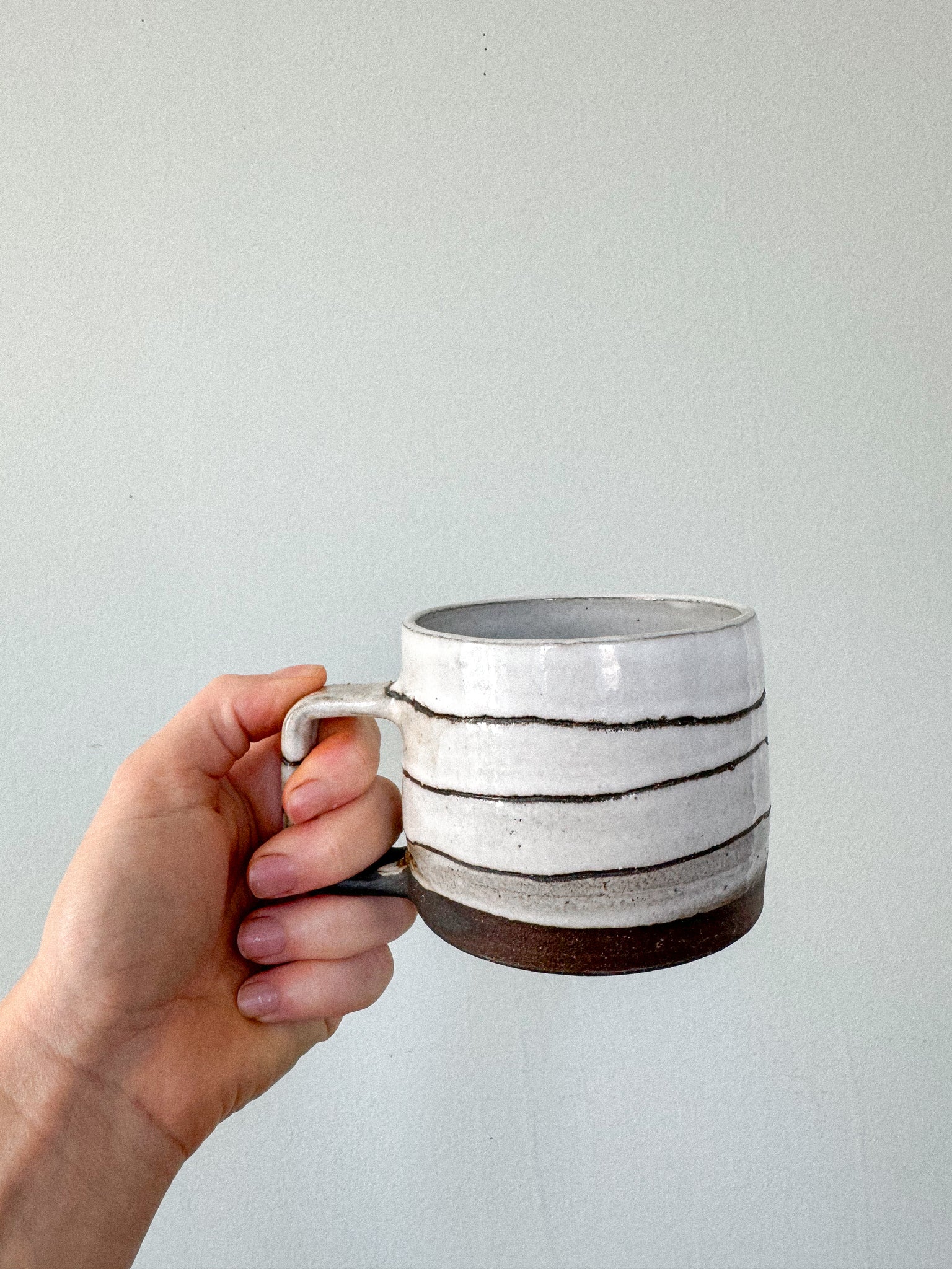 Bright White Greyscale Mug | Seconds Sale