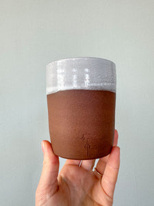 White on Brown Legacy Tumbler | Seconds Sale